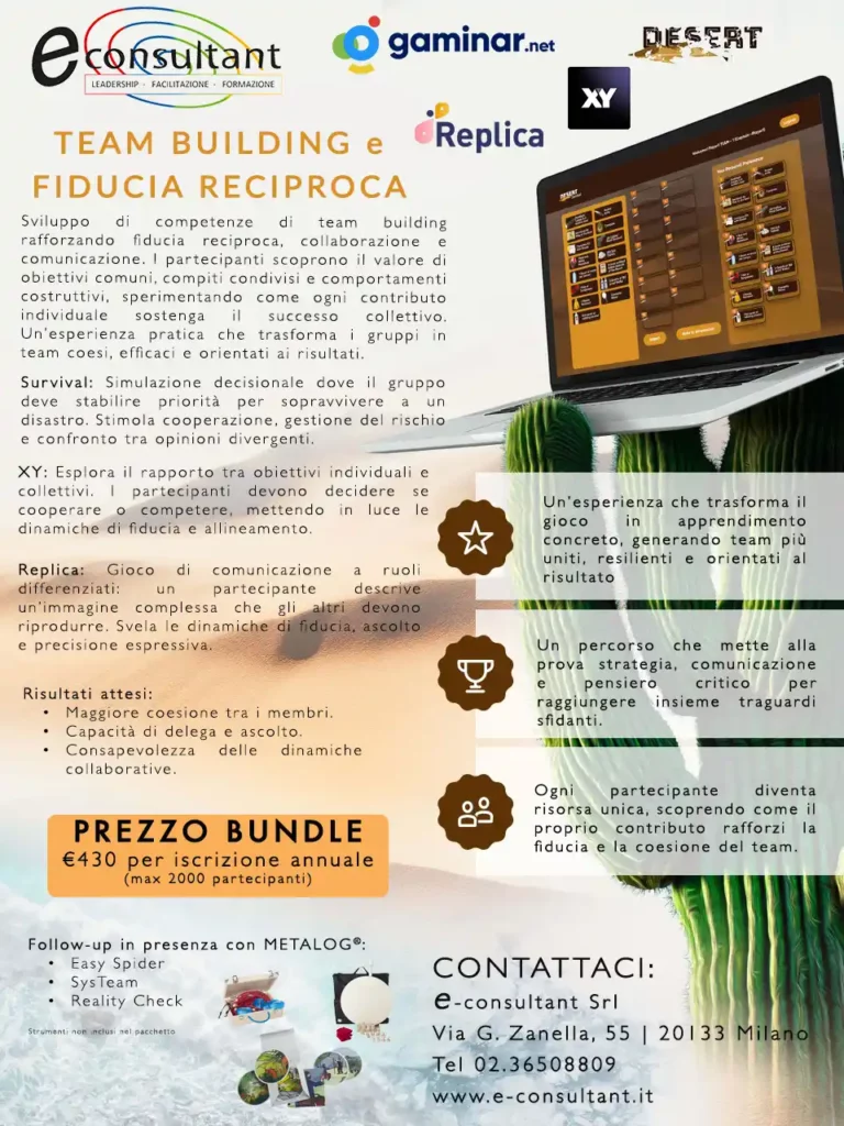Pacchetto 2 Team Building E Fiducia Reciproca